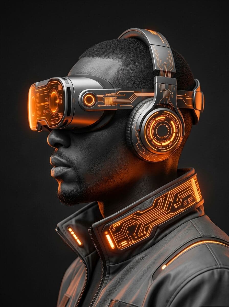 Futuristic VR robot